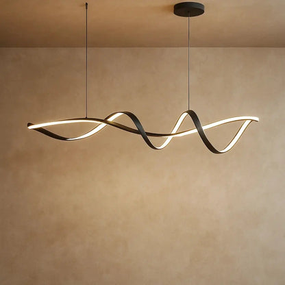 Suspension Luminaire Led - Éclat Noir Contemporain | Solvéra - Dimmable par RC |   Delvanie