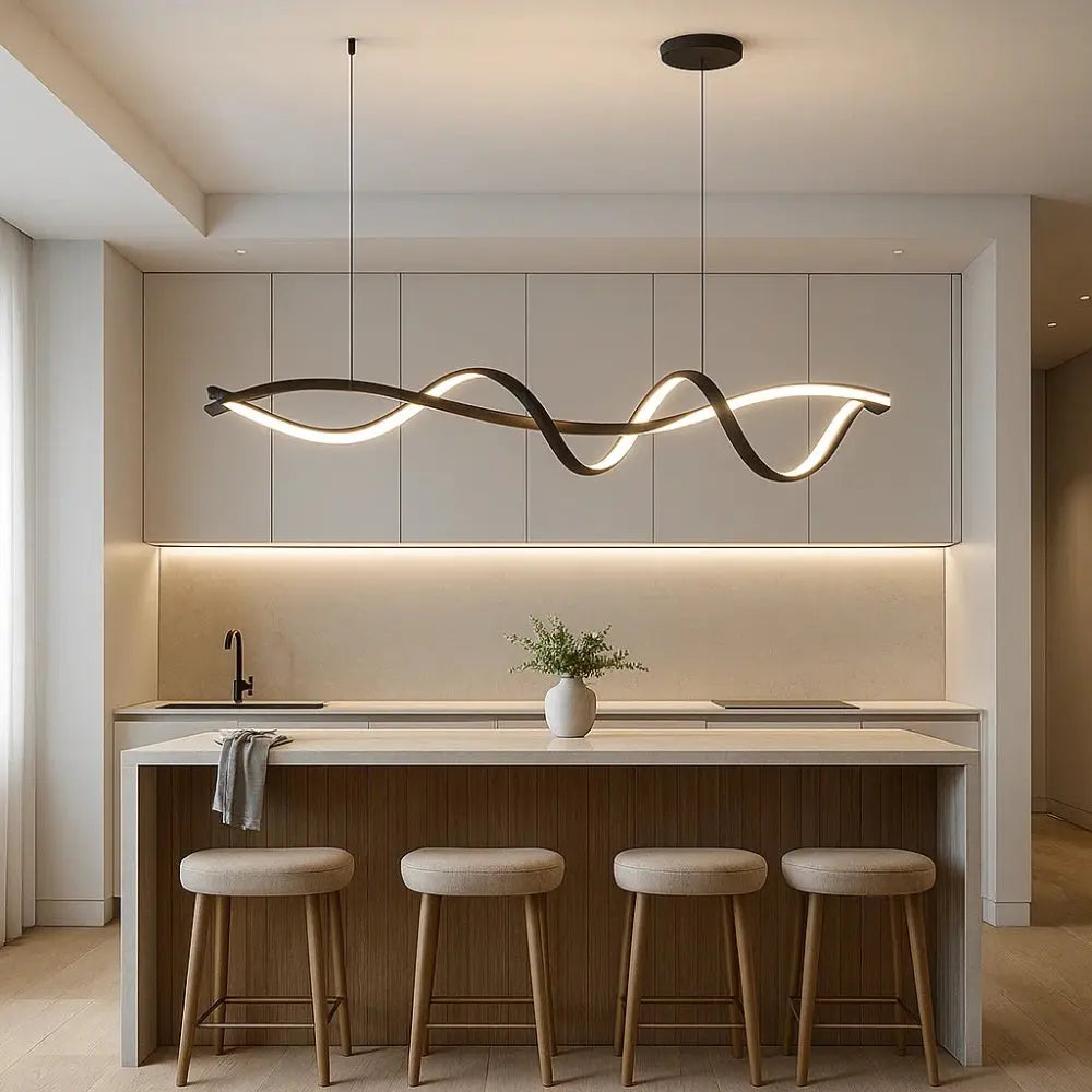 Suspension Luminaire Led - Éclat Noir Contemporain | Solvéra -  |   Delvanie