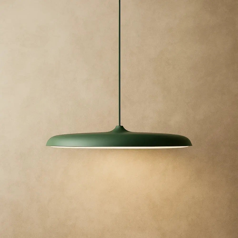 Luminaire Suspension Industriel - Coupole Métal Vintage | Industréa - Vert / Télécommande Changeable / 40cm (36W) |   Delvanie