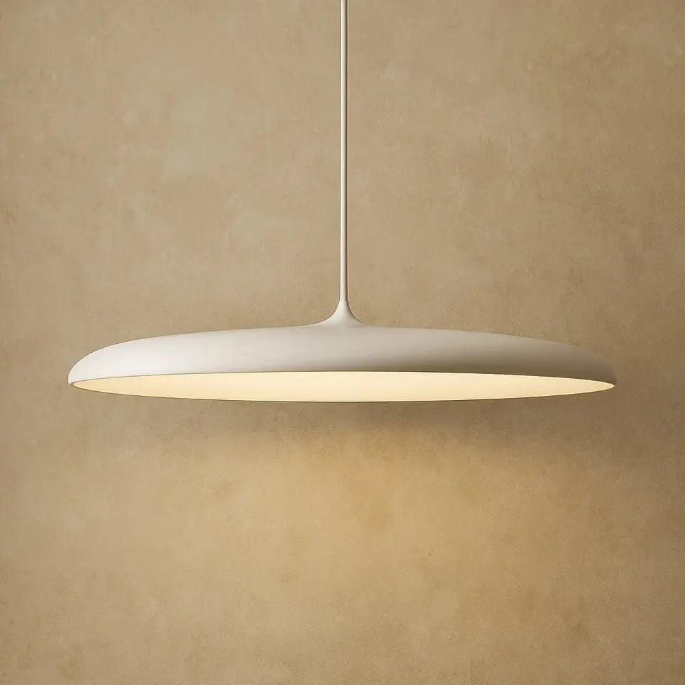 Luminaire Suspension Industriel - Coupole Métal Vintage | Industréa - Blanc / Télécommande Changeable / 40cm (36W) |   Delvanie