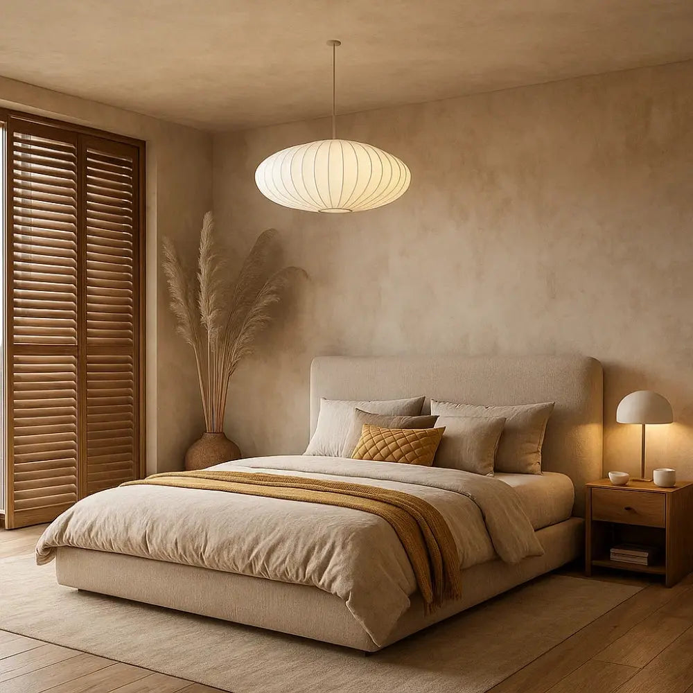 Suspension Luminaire Design - Voile De Soie Japandi | Solyori -  |   Delvanie