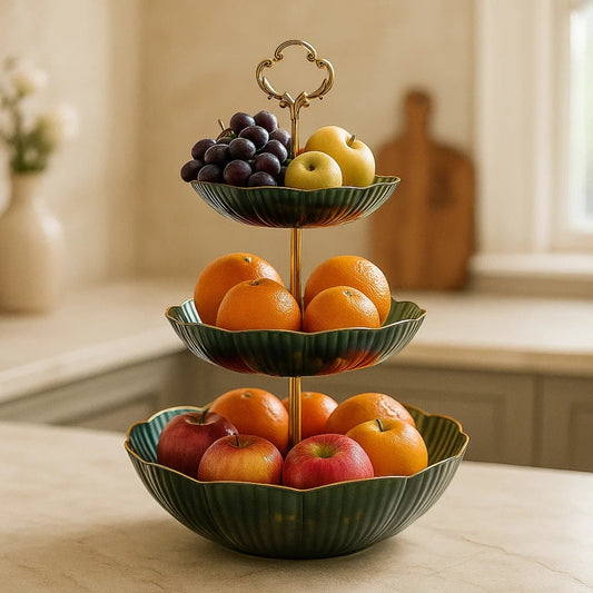 Three Tier Storage Basket Counter Organizer