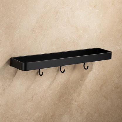 Wall Shelf Black Aluminum Organizer