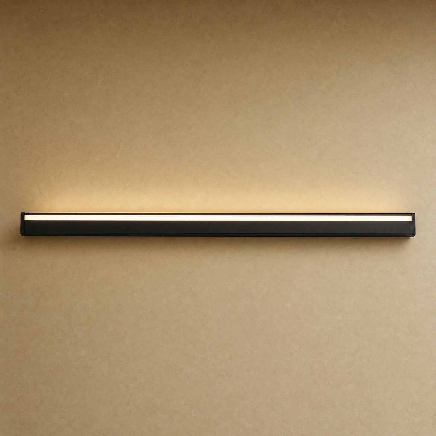Applique murale extérieur LED IP65 Baltéo, barre aluminium noire, blanc chaud | Delvanie