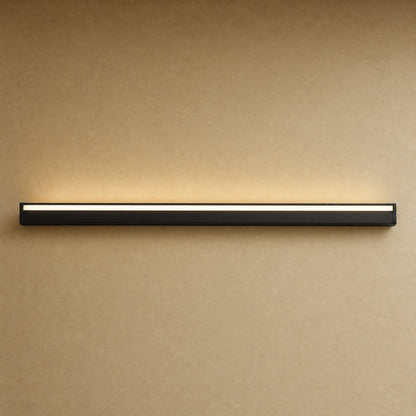 Applique murale extérieur LED IP65 Baltéo, barre aluminium noire, blanc chaud | Delvanie