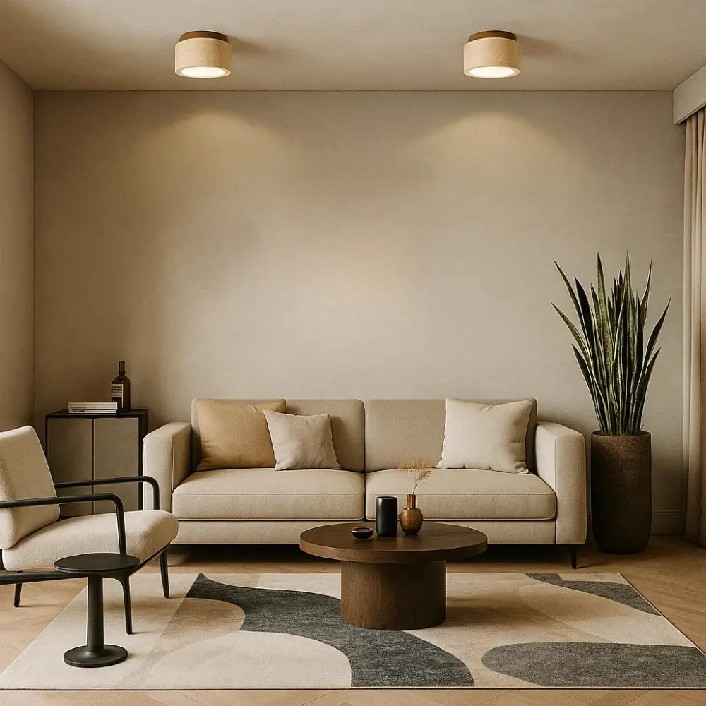 Plafonnier Travertin <br> Design Raffiné | Travina | Delvanie