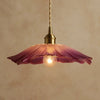 Suspension Luminaire en Verre - Éclat Floral | Petalis - Verre violet |   Delvanie