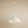 Suspension galet sablé blanc effet pierre pour îlot de cuisine, Ø 40 cm | Delvanie