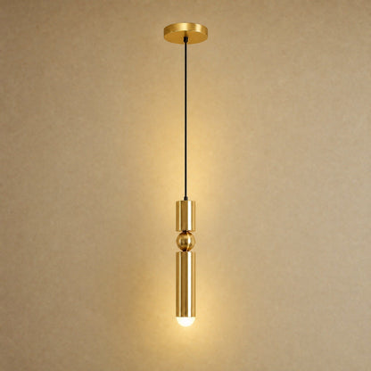 Lustre moderne Sumiro en laiton doré, version une lumière | Delvanie