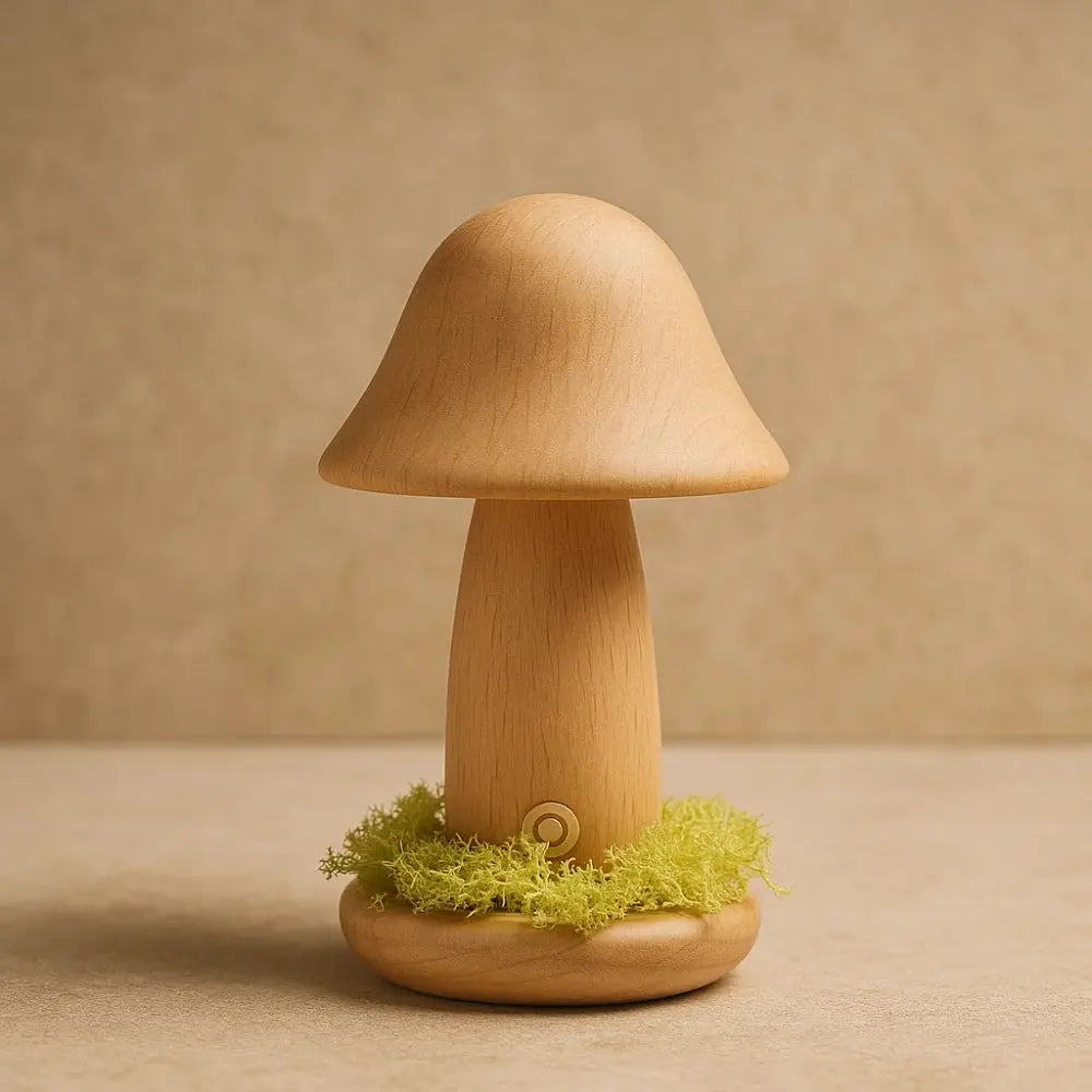 Lampe Champignon Bois <br> Éclat Organique | Fungor | Delvanie