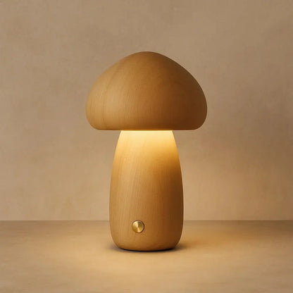 Lampe de Chevet Champignon - Éclat Bohème | Mushara - Bois / Standard |   Delvanie