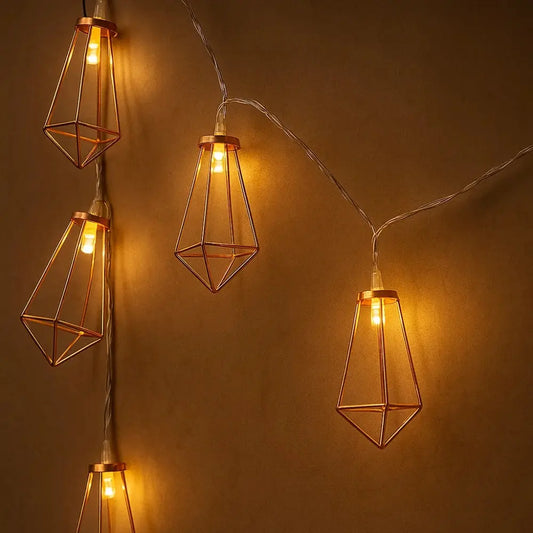 Guirlande Lumineuse <br> Géométrie Cuivrée | Elvoria | Delvanie