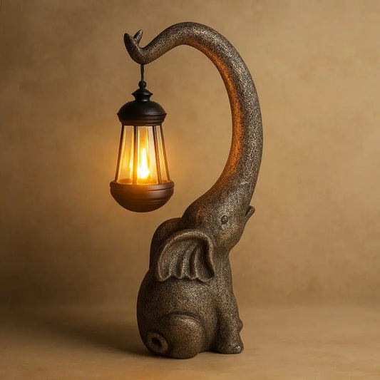 Lampe Extérieure Solaire <br> Charme d'Éléphant | Jumbo | Delvanie