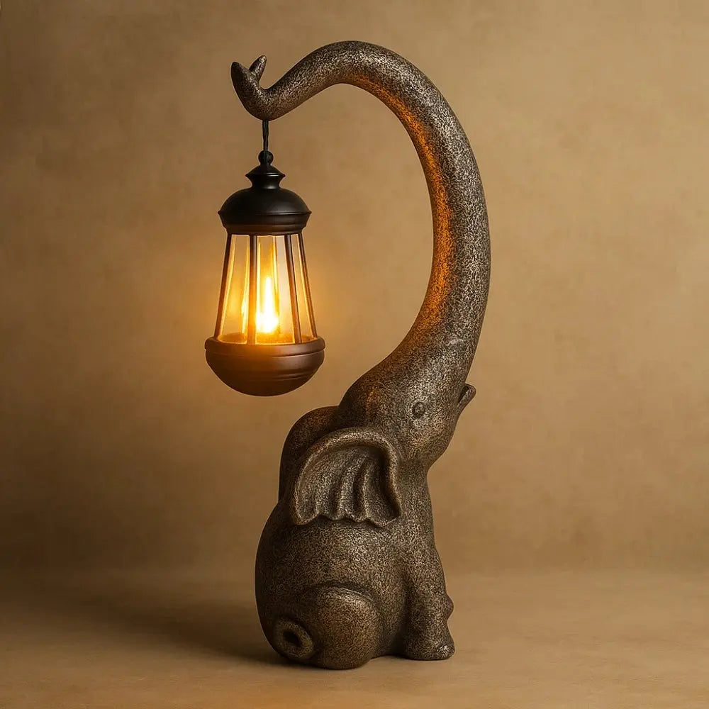 Lampe Extérieure Solaire <br> Charme d'Éléphant | Jumbo | Delvanie